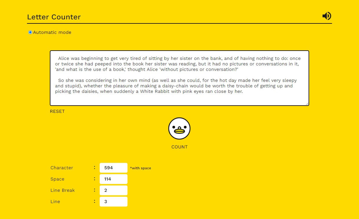 Pitten Letter counter | Pitten TOOL - Useful, Cute, Simple web tool.